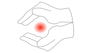 A logo showing two hands reducing power