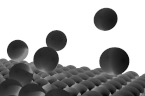 A logo showhing atoms deposition